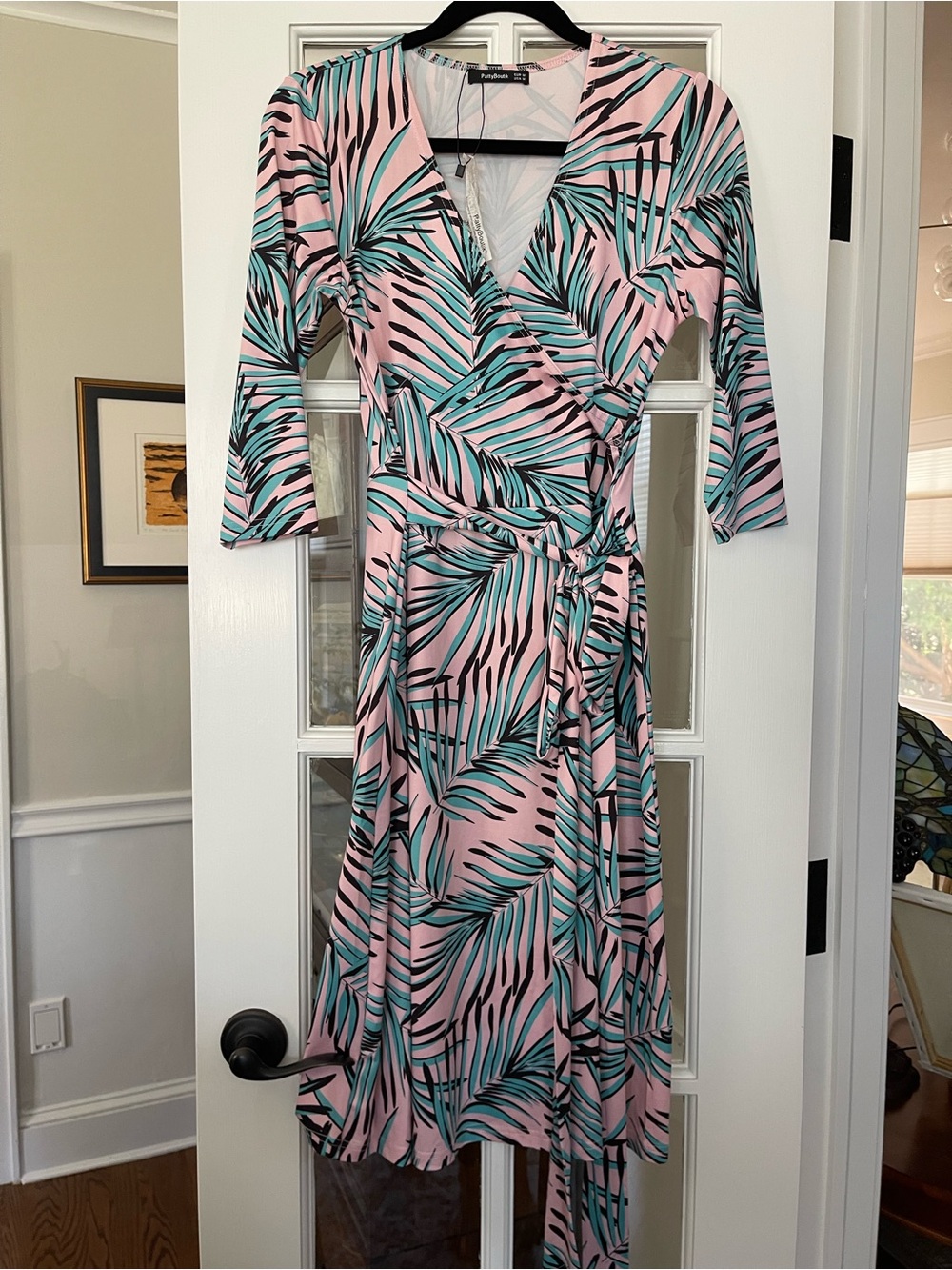 Patty Boutik faux wrap midi dress w/tie belt Size M